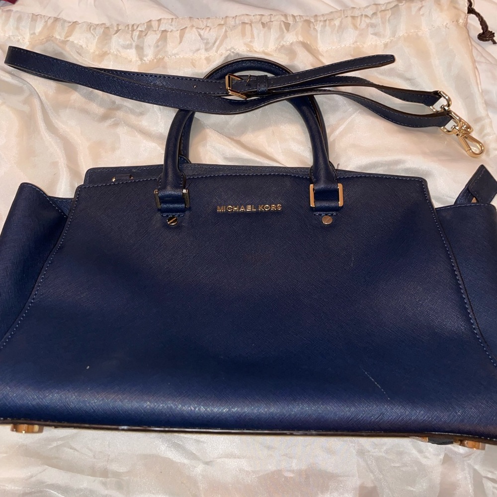 Michael Kors blue tote bag